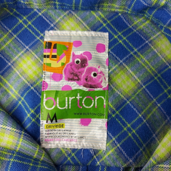 Burton Dryride WB Blitz Blue & Green Flannel - Picture 8 of 10